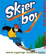 Skier Boy game, phone game, j2me game, mobile game, midlet game.